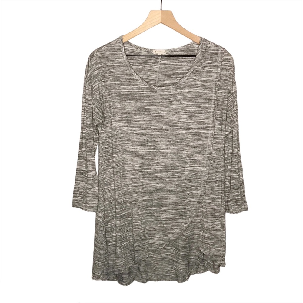 Mod-o-doc Assymetrical Hem Crossover Tunic Top S